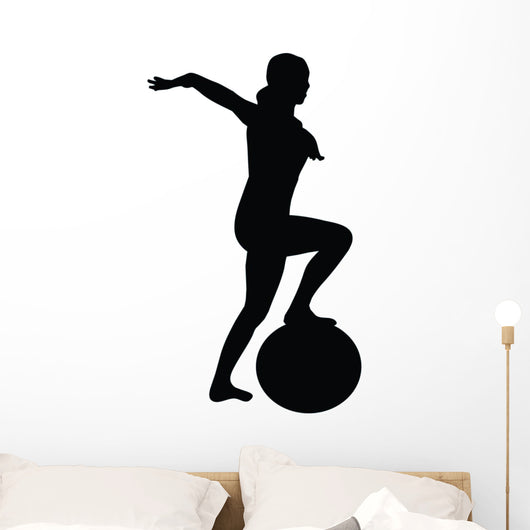 Aerobic Fitness Silhouette Wall Decal