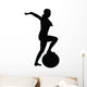 Aerobic Fitness Silhouette Wall Decal