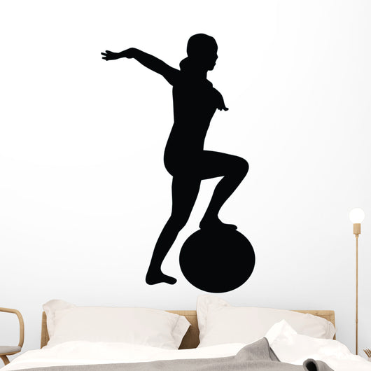 Aerobic Fitness Silhouette Wall Decal
