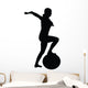 Aerobic Fitness Silhouette Wall Decal