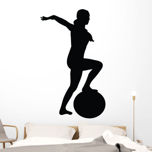 Aerobic Fitness Silhouette Wall Decal