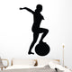 Aerobic Fitness Silhouette Wall Decal