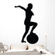 Aerobic Fitness Silhouette Wall Decal