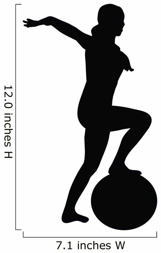 Aerobic Fitness Silhouette Wall Decal
