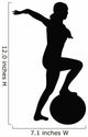 Aerobic Fitness Silhouette Wall Decal