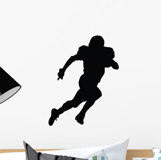 Running Football Silhouette Wall Decal