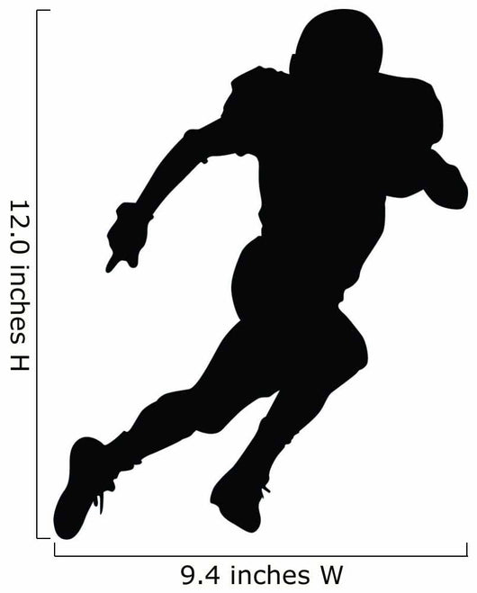 Running Football Silhouette Wall Decal