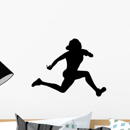 Athletic Runner Silhouette Wall Decal