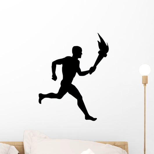 Athletic Runner Silhouette Wall Decal
