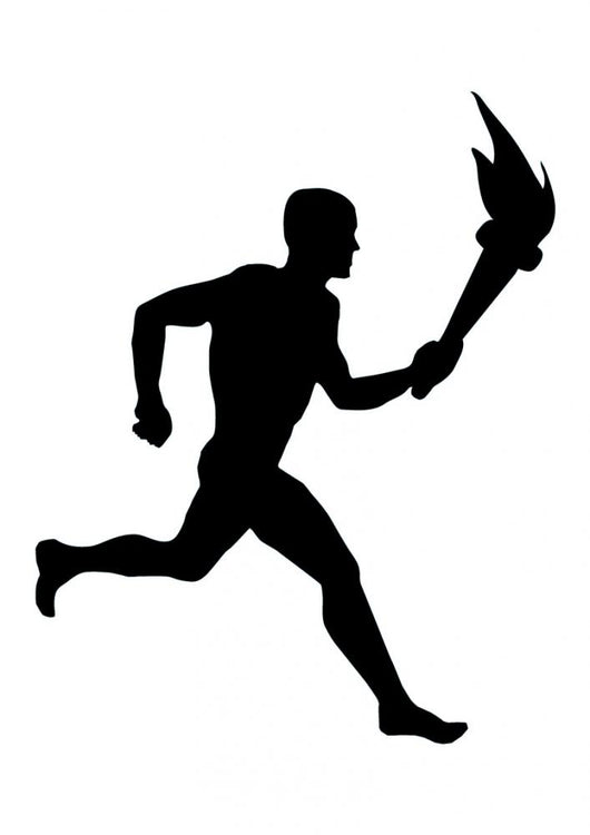 Athletic Runner Silhouette Wall Decal