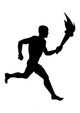 Athletic Runner Silhouette Wall Decal