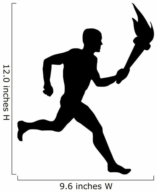 Athletic Runner Silhouette Wall Decal