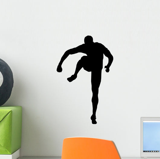 Athletic Runner Silhouette Wall Decal