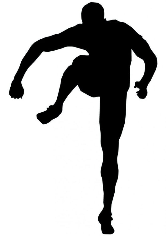 Athletic Runner Silhouette Wall Decal