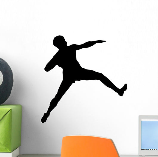 Athletic Runner Silhouette Wall Decal
