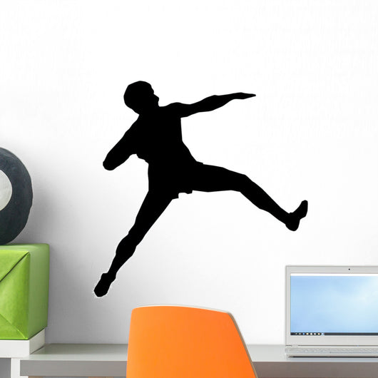 Athletic Runner Silhouette Wall Decal