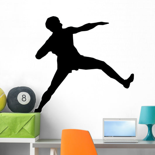 Athletic Runner Silhouette Wall Decal