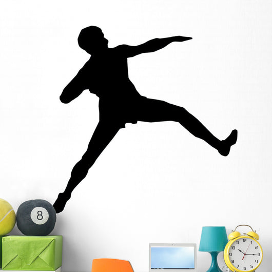 Athletic Runner Silhouette Wall Decal
