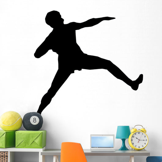 Athletic Runner Silhouette Wall Decal