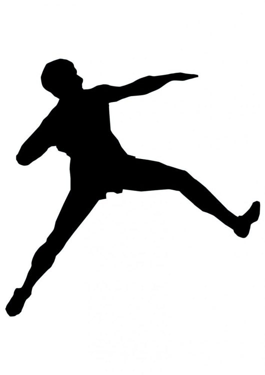 Athletic Runner Silhouette Wall Decal