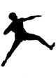 Athletic Runner Silhouette Wall Decal