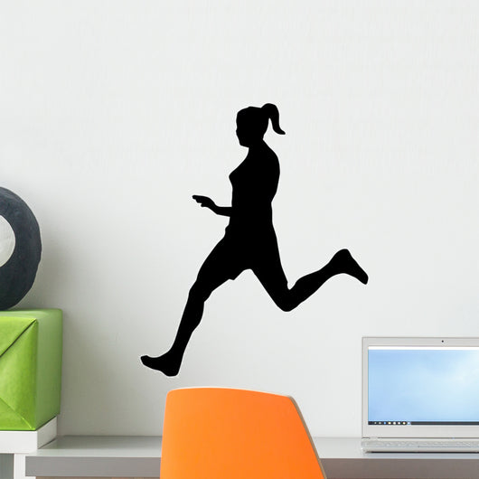 Athletic Runner Silhouette Wall Decal
