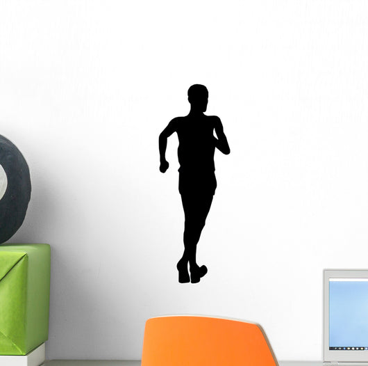 Athletic Runner Silhouette Wall Decal