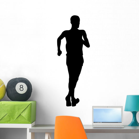 Athletic Runner Silhouette Wall Decal