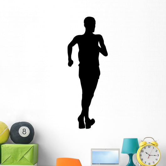 Athletic Runner Silhouette Wall Decal