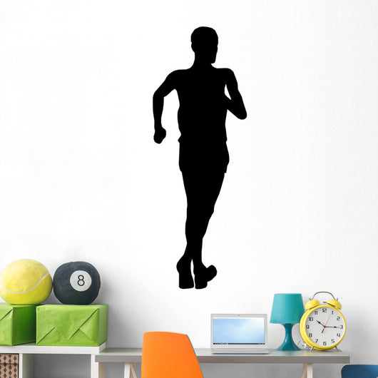 Athletic Runner Silhouette Wall Decal