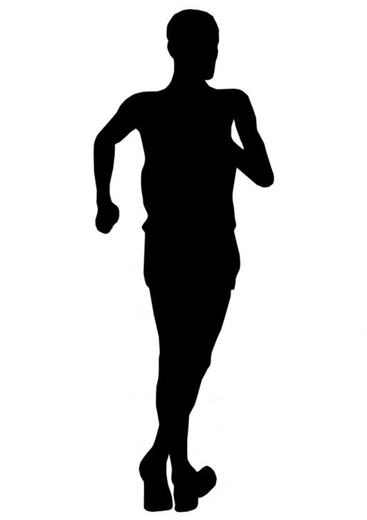 Athletic Runner Silhouette Wall Decal