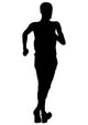 Athletic Runner Silhouette Wall Decal