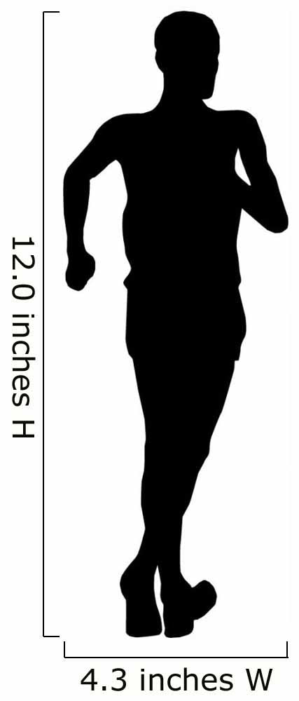 Athletic Runner Silhouette Wall Decal