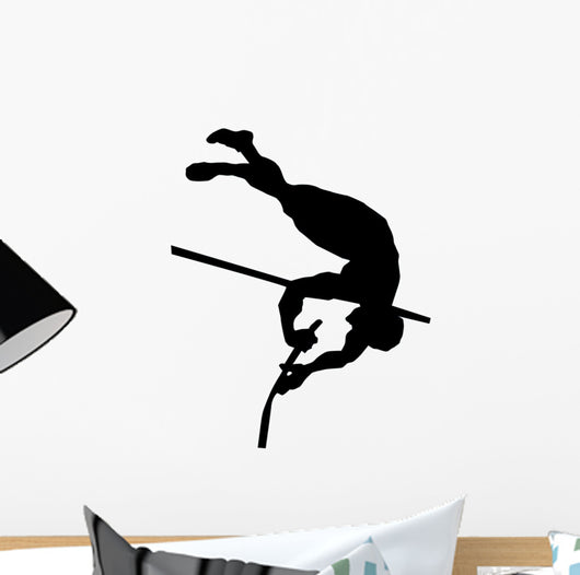 High Jump Track and Field Silhouette Wall Decal