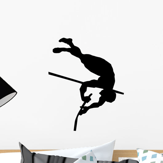 High Jump Track and Field Silhouette Wall Decal