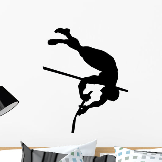 High Jump Track and Field Silhouette Wall Decal