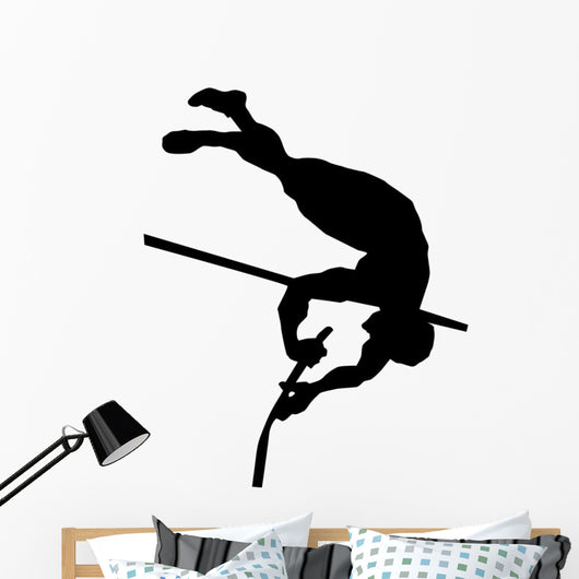 High Jump Track and Field Silhouette Wall Decal
