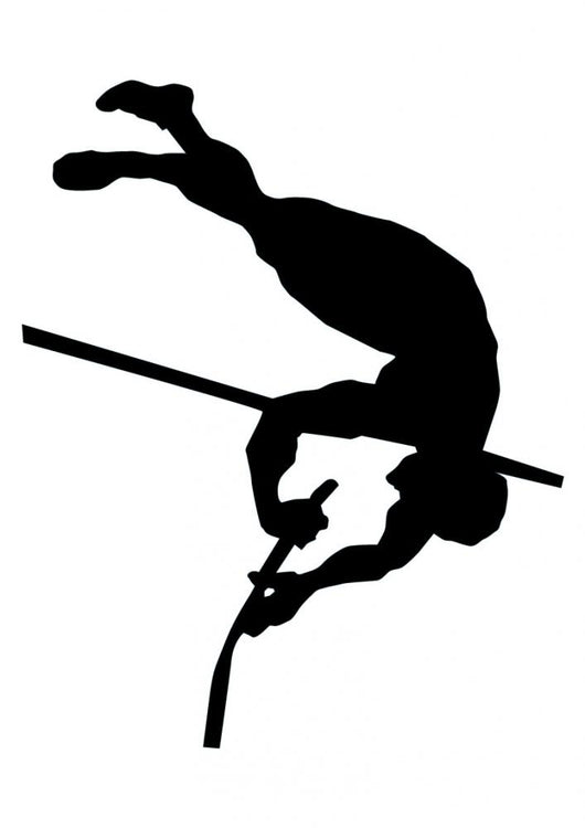 High Jump Track and Field Silhouette Wall Decal