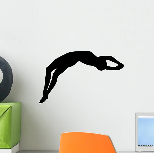 High Jump Track and Field Silhouette Wall Decal