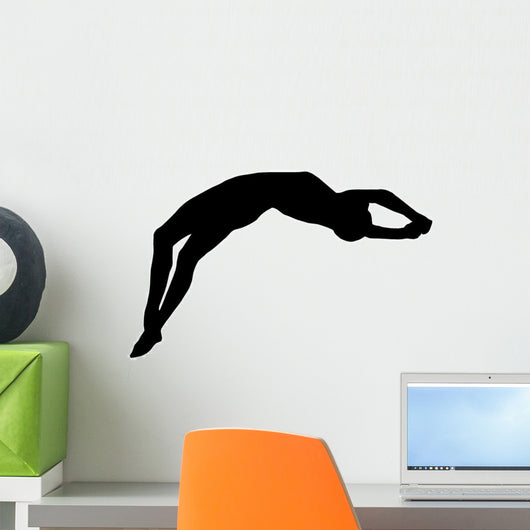 High Jump Track and Field Silhouette Wall Decal
