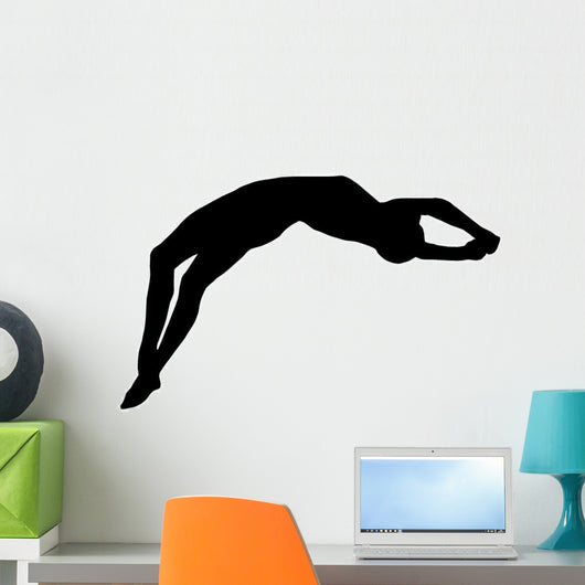 High Jump Track and Field Silhouette Wall Decal
