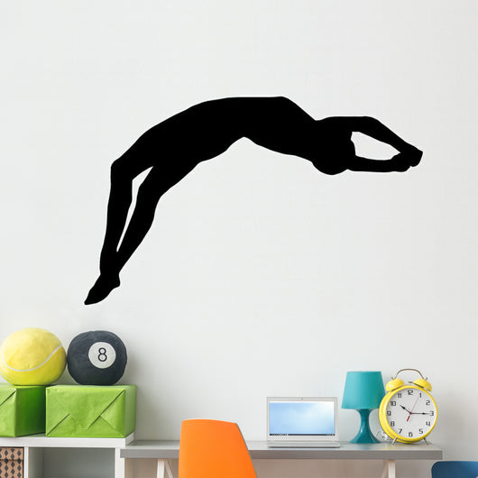 High Jump Track and Field Silhouette Wall Decal