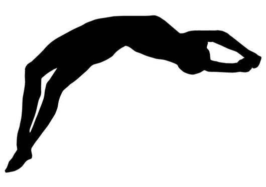 High Jump Track and Field Silhouette Wall Decal