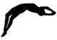 High Jump Track and Field Silhouette Wall Decal