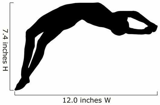 High Jump Track and Field Silhouette Wall Decal