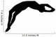 High Jump Track and Field Silhouette Wall Decal