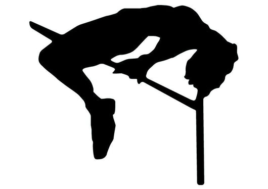 High Jump Track and Field Silhouette Wall Decal