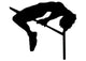 High Jump Track and Field Silhouette Wall Decal