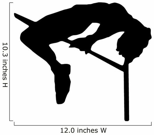 High Jump Track and Field Silhouette Wall Decal