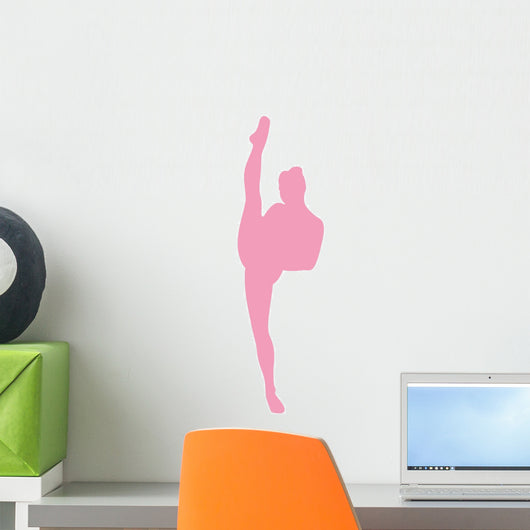 Ballet Silhouette Pink Wall Decal